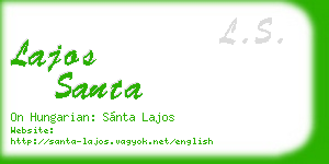 lajos santa business card